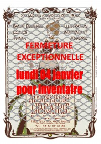 fermeture exceptionnelle inventaire